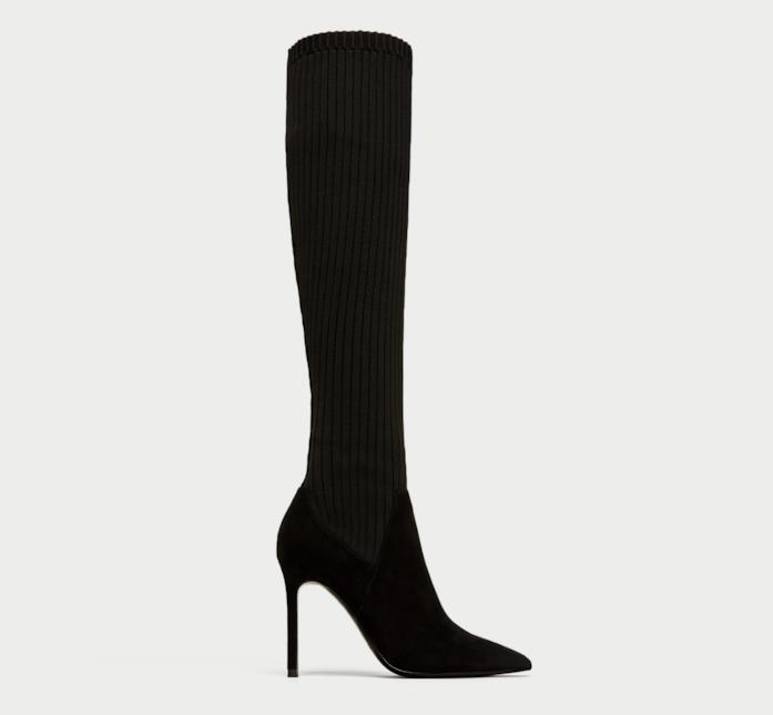 Stivali tacco calzino Zara Gli stivali di Zara seguono la moda del momento