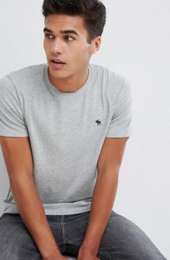 T-shirt girocollo grigia