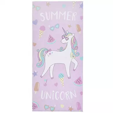 Telo mare con stampa unicorno