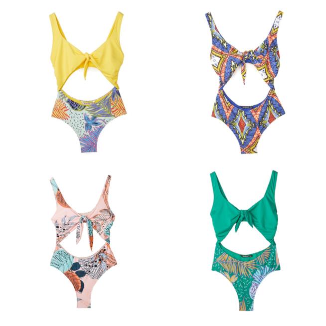 I costumi super colorati con i pattern tropicali e stile africano per l'estate 2018 Colorati e con le stampe tropicali, i monokini e trikini per l'estate 2018