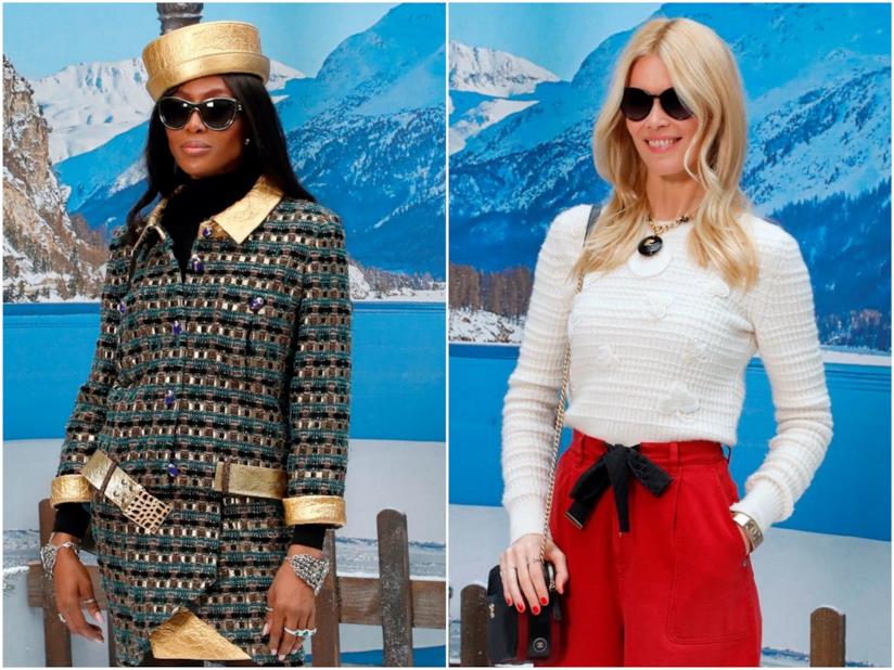 Naomi Campbell e Claudia Schiffer insieme alla sfilata di Chanel Naomi Campbell e Claudia Schiffer