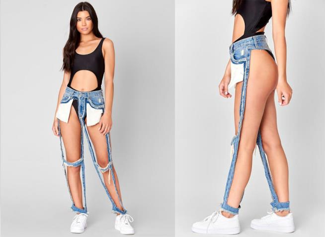 I jeans Extreme Cut Carmar Denim Una ragazza indossa Jeans Extreme Cut