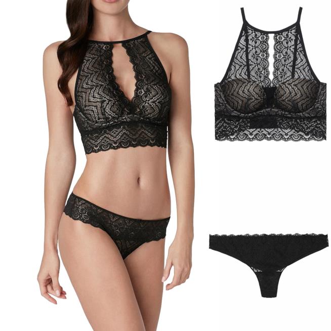 Intimo nero Intimissimi per Capodanno Intimo nero con pizzo Intimissimi per Capodanno