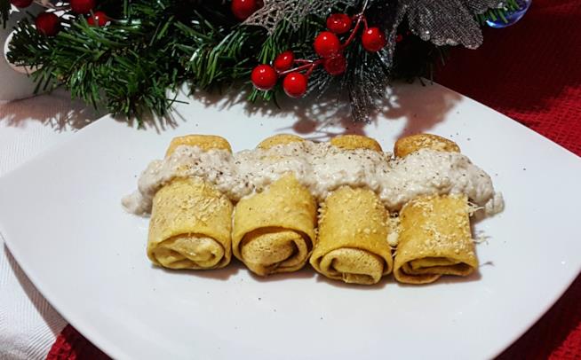 Crespelle ripiene Rotoli di pasta