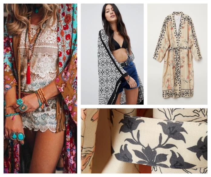 Il kimono in versione boho-chic di moda per l'estate 2018 Dalla stampa floreale e in versione boho-chic, il kimono estate 2018