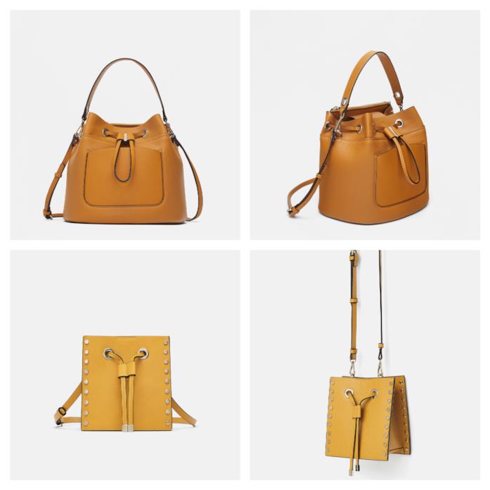 Borse a secchiello gialle di moda per l'autunno inverno 2018-19 Borse gialle di tendenza per l'autunno inverno 2018-19