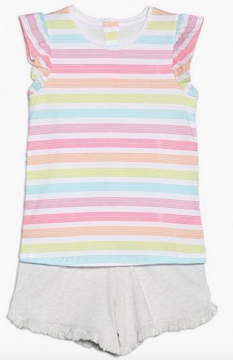 STRIPE SHORT SET