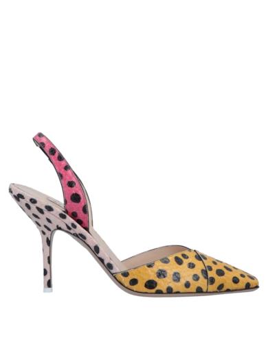 Slingback a pois tricolore