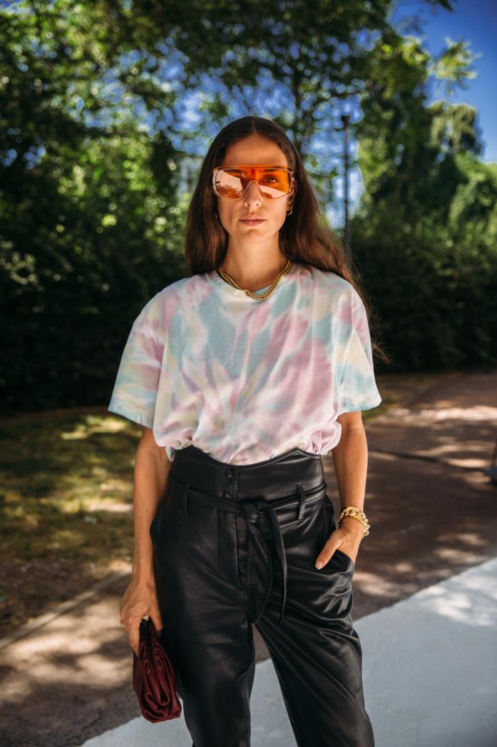 T-shirt XXL Outfit composto da t-shirt XXL dallo Street Style di Milano 2019