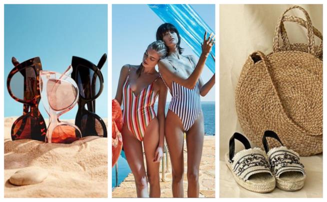 Costumi da bagno interi e accessori per l'estate 2018 A righe e interi, i costumi da bagno di Stradivarius