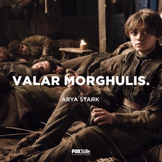 Frase Arya Arya vestita da ragazzo