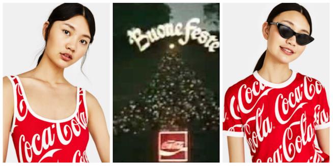 Coca-Cola Bershka Due outfit a tema Coca-Cola