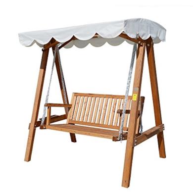 Dondolo da giardino con struttura in legno
