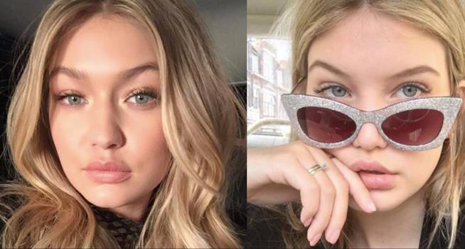 La sosia curvy di Gigi Hadid Gigi Hadid e la sua sosia in un collage