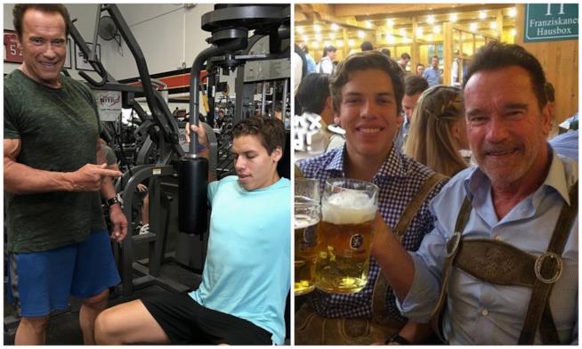 Arnold Schwarzenegger e il figlio Joseph insieme su Instagram per il suo compleanno Primo piano di Arnold Schwarzenegger e di suo figlio Joseph
