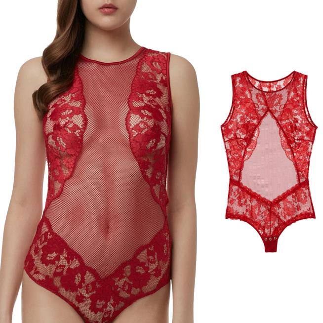 Body in pizzo rosso Intimissimi per Capodanno Body rosso Intimissimi per Capodanno
