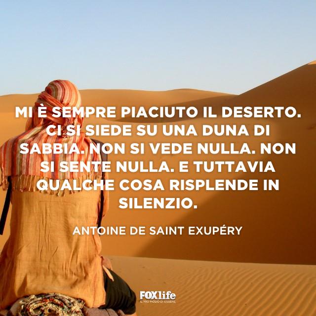 Frase sul deserto Uomo seduto nel deserto