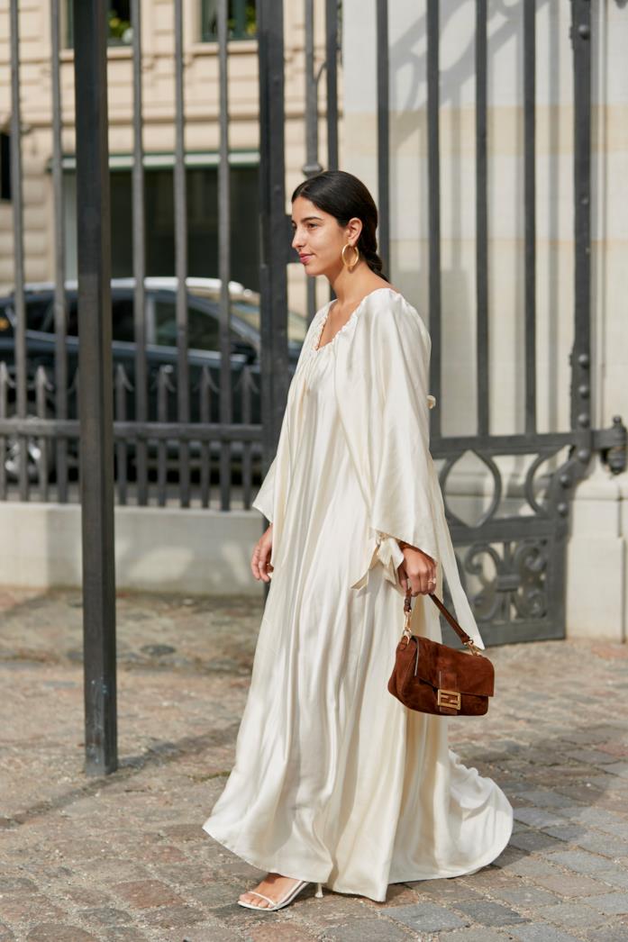 Maxi dress Outfit composto da maxi dress dallo Street Style di Copenhagen 2019