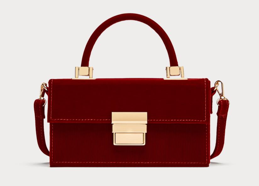 Zara borsa in velluto da regalare a Natale Zara pochette in velluto da regalare a Natale