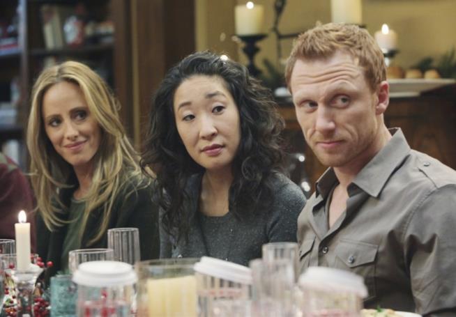 Cristina, Teddy e Owen: un triangolo ancora affiatato Cristina Yang, Teddy Altman e Owen Hunt di Grey's Anatomy