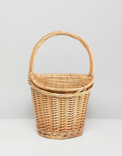 Borsetta stile cestino da picnic beige