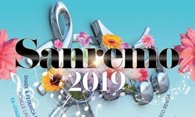 Particolare della copertina della compilation di Sanremo 2019 Sanremo 2019, la copertina della compilation