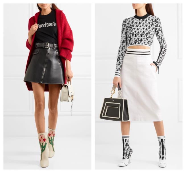 Stivali bianchi a fantasia di moda per l'autunno inverno 2018-19 Stivali a fantasia bianchi di tendenza A/I 2018-19