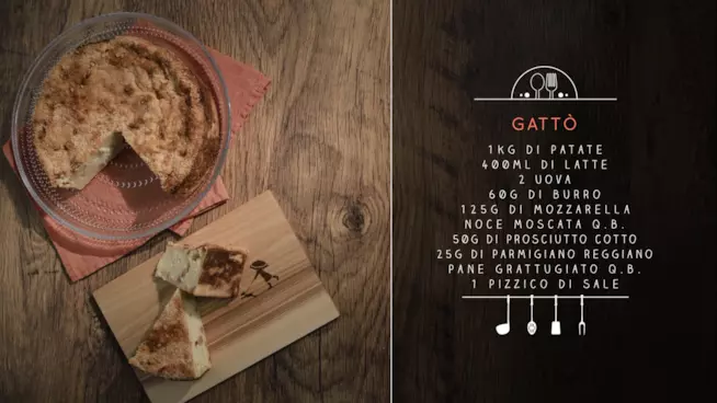 Gattò di patate con mozzarella e prosciutto cotto a dadini Gattò di patate