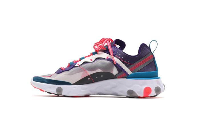 Sneaker da running Nike modello React Element 87 Sneaker Nike React Element nei colori rosa, viola, rosso e blu