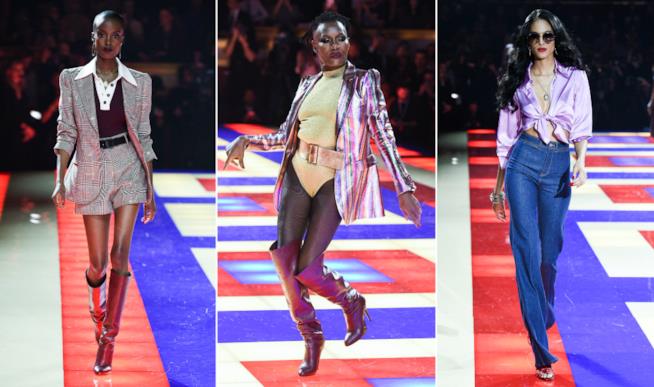 Tommy Hilfiger, sfilata Collage tra look della sfilata Tommy Hilfiger