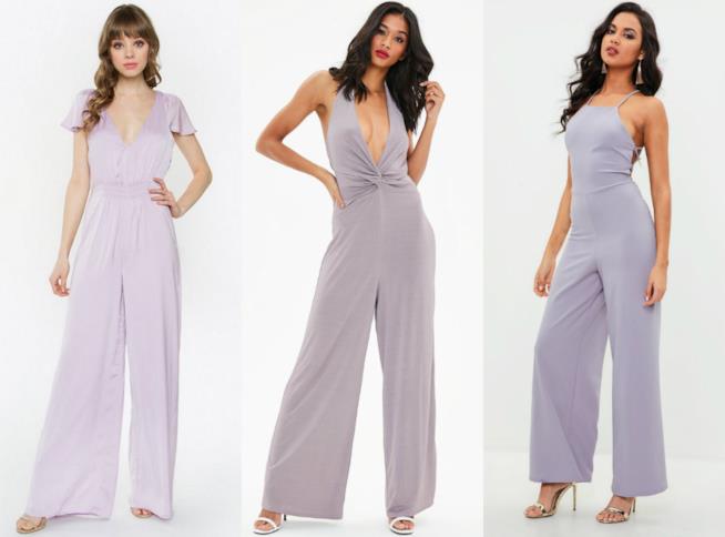 Jumpsuit lavanda Collage di jumpsuit lavanda