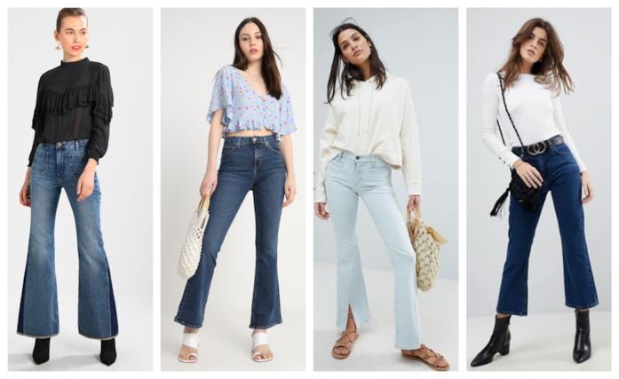 I jeans a zampa d'elefante moda P/E 2018 A zampa d'elefante, i jeans come nei Seventies