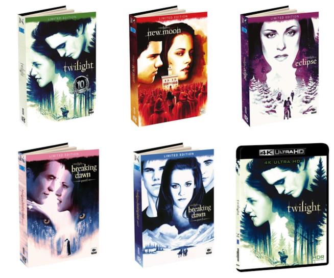 Edizioni Digibook della saga di Twilight Digibook DVD e Blu-Ray dei film di Twilight