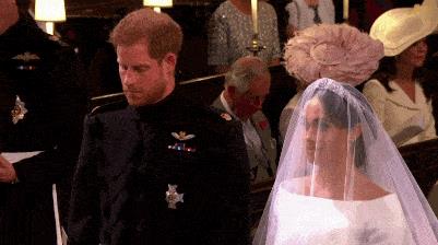 Harry e Meghan - Royal Wedding Harry e Meghan si scambiano un sorriso durante il Royal Wedding