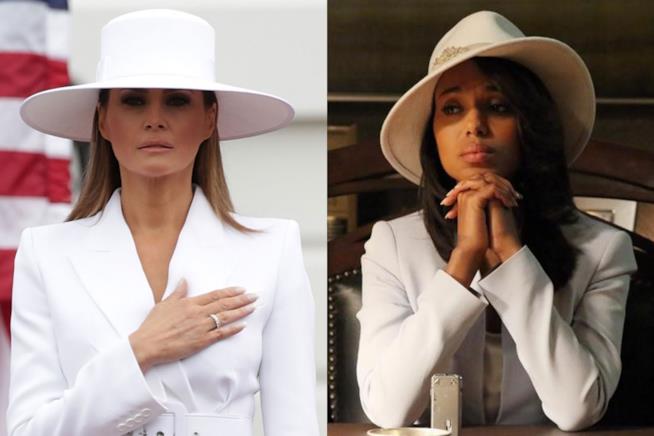 Il look della First Lady Melania Trump ricorda molto quello di Olivia Pope Due look a confronto: Melania Trump vs. Olivia Pope