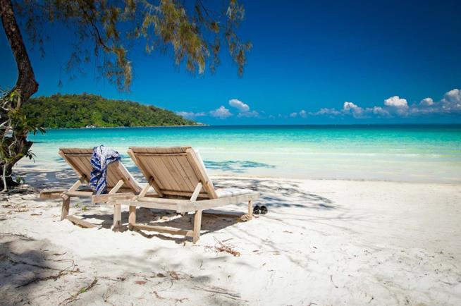 Spiaggia di Koh Rong in Cambogia Spiaggia dell'isola di Koh Rong in Cambogia