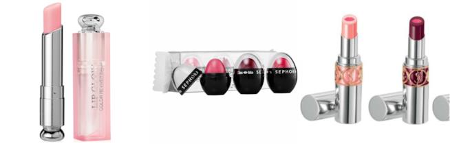 Lip balm colorati come Dior, Yves Saint Laurent e Sephora Dior, Yves Saint Laurent balsami per le labbra colorati