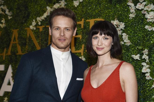 Sam Heughan e Caitriona Balfe ad un evento di Starz Caitriona Balfe e Sam heughan di Outlander