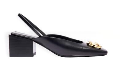 Double Square BB Slingback Pumps
