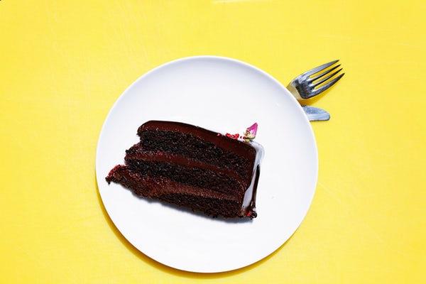 Torta al cioccolato Fetta di torta con cioccolato