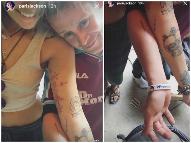 Paris Jackson e Macaulay Culkin hanno fatto un tatuaggio insieme Alcuni scatti di Paris Jackson e Macaulay Culkin