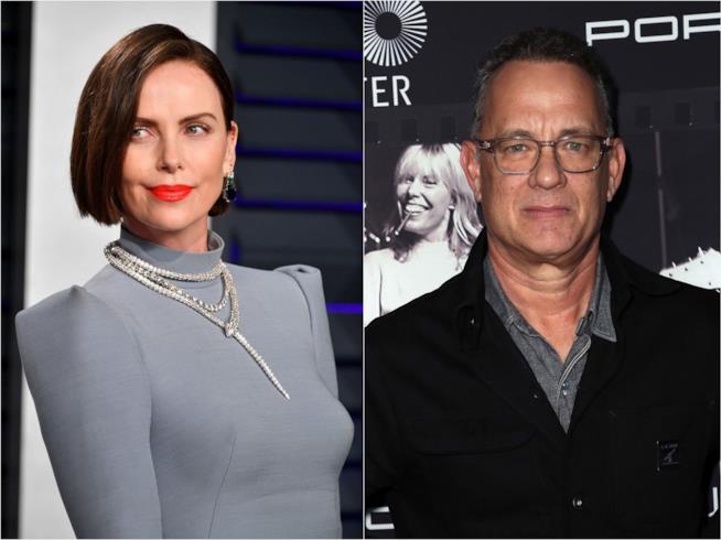 Charlize Theron ha avuto una cotta per il collega Tom Hanks Charlize Theron e Tom Hanks