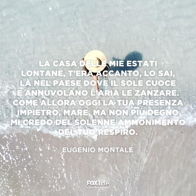 Citazione Eugenio Montale Ragazza in mare
