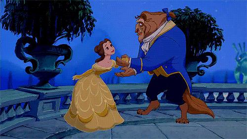 Una scena del Classico Disney La Bella e la Bestia Belle e la Bestia