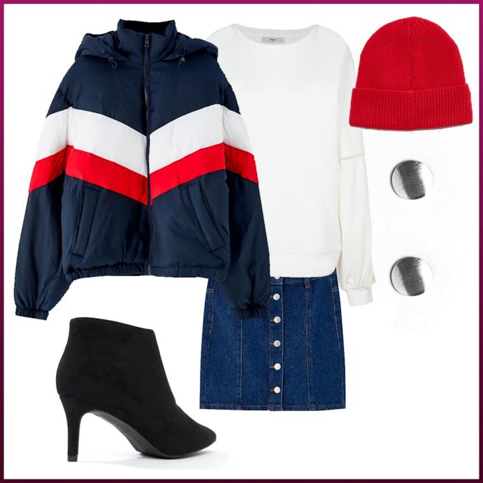 Completo street style con giubbotto imbottito Completo street style con giubbotto imbottito