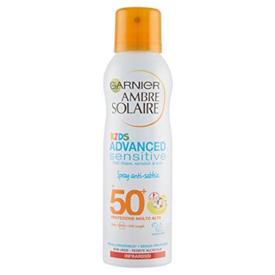 Ambre Solaire Advanced Sensitive Kids Protezione Solare per Bambini, Anti Sabbia - 200 ml