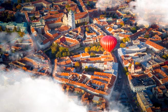 La stupenda Vilnius vista dall'alto Vilnius, capitale della Lituania