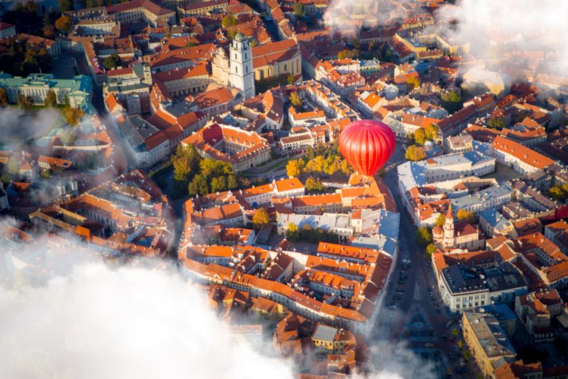 La stupenda Vilnius vista dall'alto Vilnius, capitale della Lituania
