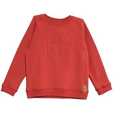 Felpa rossa bambini con decoro in rilievo Spiderman