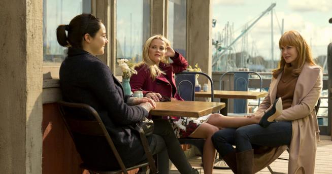 Una scena di Big Little Lies Reese Whiterspoon, Nicole Kidman, Shailene Woodley in Big Little Lies